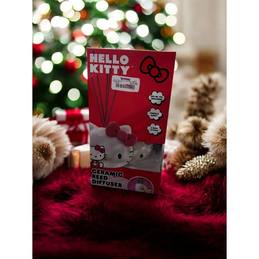 Hello Kitty Ceramic Reed Diffuser Vanilla Scent 120ml 5 Reed Sticks